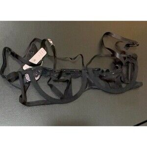 NWT Victoria's Secret Luxe Lingerie Sheer Cut-Out Strappy Balconet Bra Black 32B
